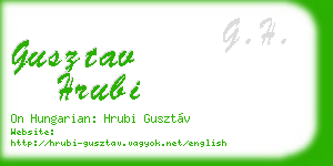 gusztav hrubi business card