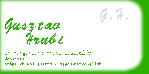 gusztav hrubi business card